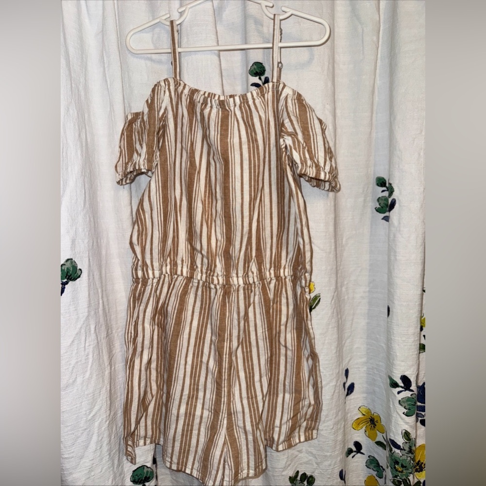 Oshkosh B’gosh Girls Striped Off Shoulder Romper